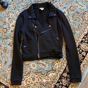 Urban Outfitters Women’s Yaya Black Knit Cotton Moto-style Blazer - size Small